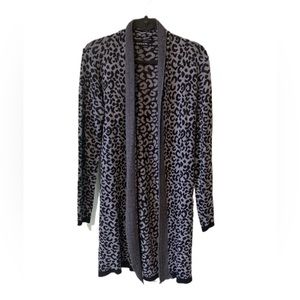 Domani Leopard Print Cardigan Size M Like New